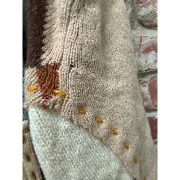 AS‎ IS Crispina FFrench Designs OS Handmade Patchwork Art-to-Wear Hoodie Sweater - Picture 13 of 16